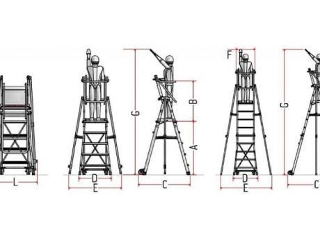 Лестница алюминиевая PLS3 (3 ступени)